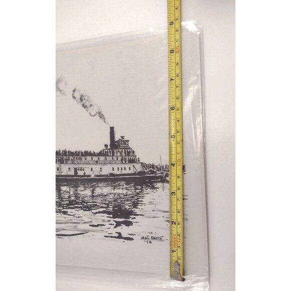 Set Of 5 Vintage Nautical Prints By Mal Davis Featuring Historic Ships & Boats - Picture 14 of 14